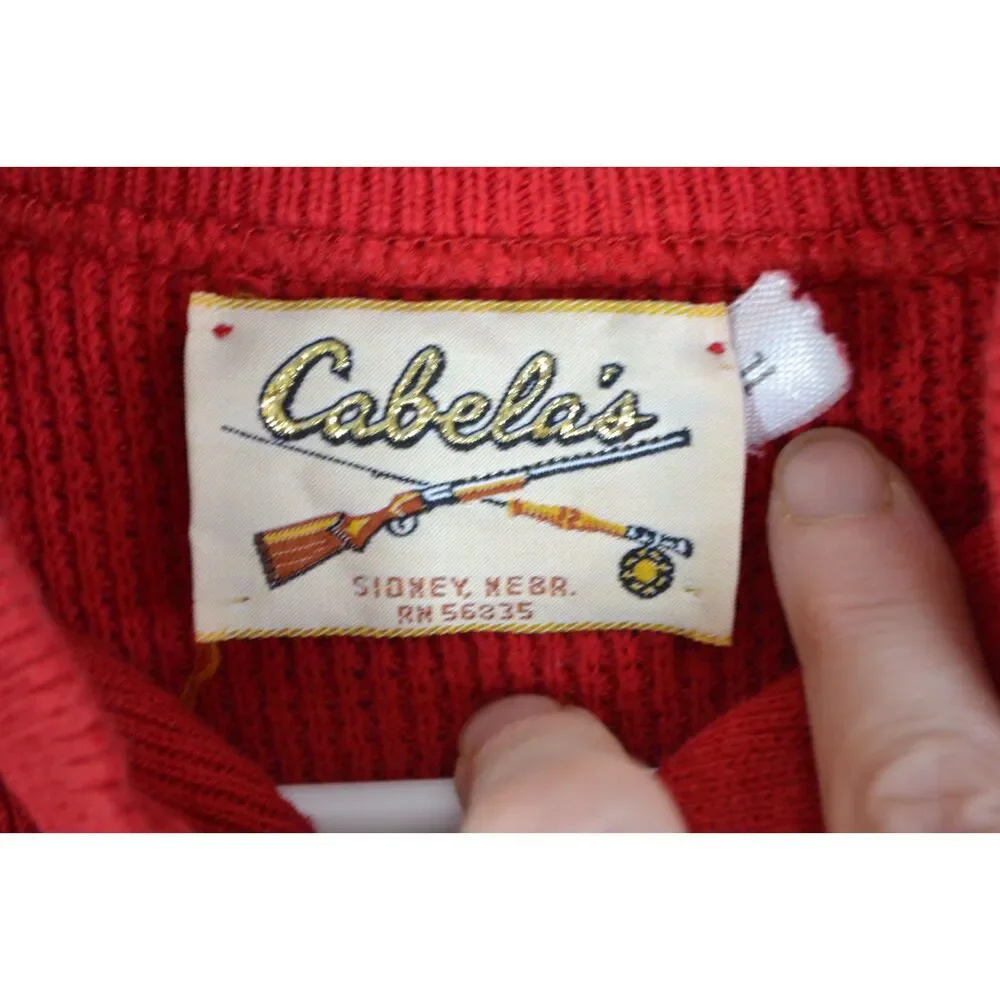 Cabela's Men's Large Tall Red Heavyweight Pullover Sweater VTG